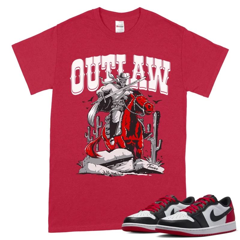 TeeVivo T-Shirt Match Air Jordan 1 Retro Low OG Black Toe Outlaw – Air Jordan 1 Shirt, AJ1 Shirt