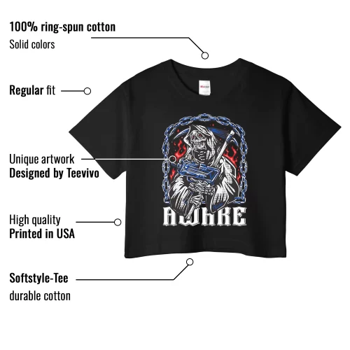 TeeVivo Crop Top Match Air Jordan 1 Retro Low OG Game Royal Awake – Air Jordan 1 Crop Top, AJ1 Crop Top