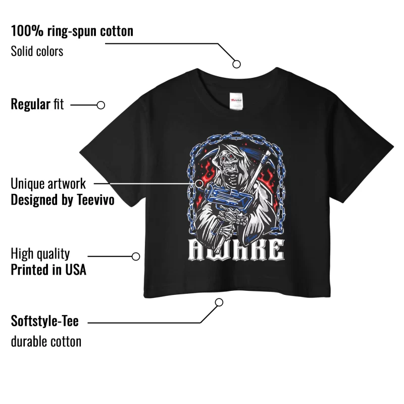 TeeVivo Crop Top Match Air Jordan 1 Retro Low OG Game Royal Awake – Air Jordan 1 Crop Top, AJ1 Crop Top