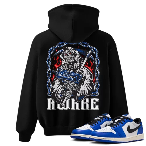 TeeVivo Hoodie Match Air Jordan 1 Retro Low OG Game Royal Awake – Air Jordan 1 Hoodie, AJ1 Hoodie