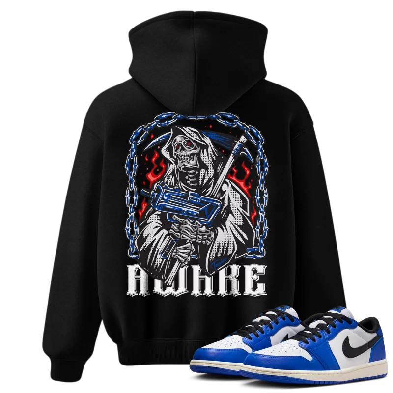 TeeVivo Hoodie Match Air Jordan 1 Retro Low OG Game Royal Awake – Air Jordan 1 Hoodie, AJ1 Hoodie