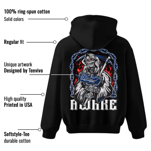 TeeVivo Hoodie Match Air Jordan 1 Retro Low OG Game Royal Awake – Air Jordan 1 Hoodie, AJ1 Hoodie