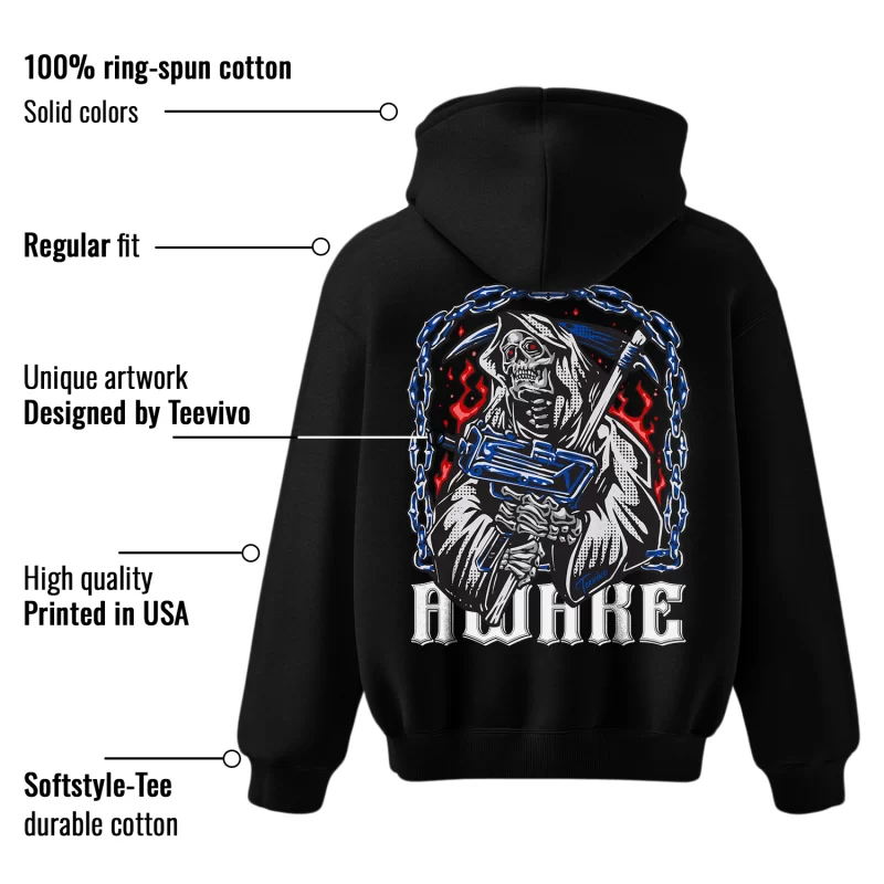 TeeVivo Hoodie Match Air Jordan 1 Retro Low OG Game Royal Awake – Air Jordan 1 Hoodie, AJ1 Hoodie