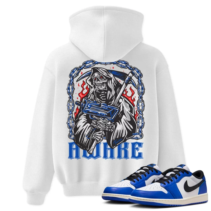 TeeVivo Hoodie Match Air Jordan 1 Retro Low OG Game Royal Awake – Air Jordan 1 Hoodie, AJ1 Hoodie
