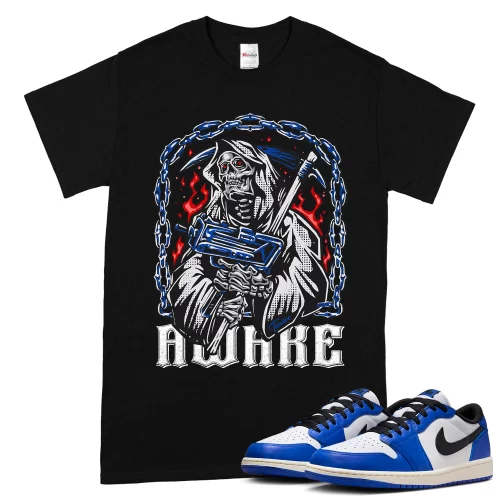 TeeVivo T-Shirt Match Air Jordan 1 Retro Low OG Game Royal Awake – Air Jordan 1 Shirt, AJ1 Shirt
