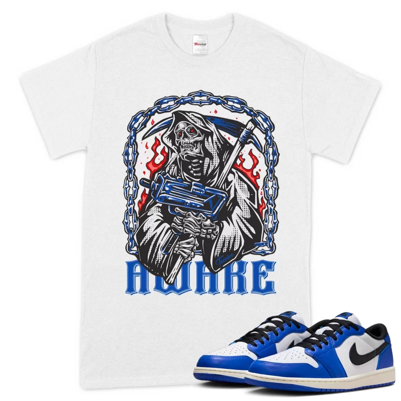 TeeVivo T-Shirt Match Air Jordan 1 Retro Low OG Game Royal Awake – Air Jordan 1 Shirt, AJ1 Shirt