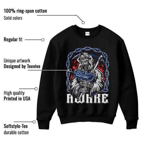 TeeVivo Sweatshirt Match Air Jordan 1 Retro Low OG Game Royal Awake – Air Jordan 1 Sweatshirt, AJ1 Sweatshirt