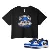 TeeVivo Crop Top Match Air Jordan 1 Retro Low OG Game Royal Blessed – Air Jordan 1 Crop Top, AJ1 Crop Top