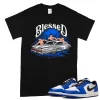 TeeVivo T-Shirt Match Air Jordan 1 Retro Low OG Game Royal Blessed – Air Jordan 1 Shirt, AJ1 Shirt