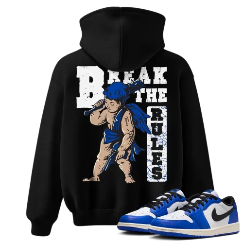 TeeVivo Hoodie Match Air Jordan 1 Retro Low OG Game Royal Break the rules – Air Jordan 1 Hoodie, AJ1 Hoodie