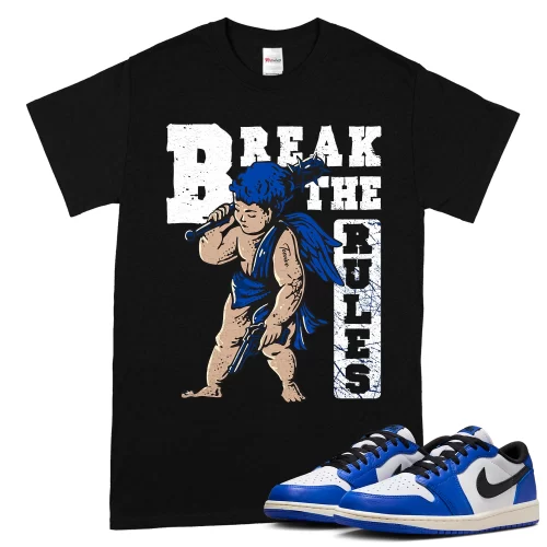 TeeVivo T-Shirt Match Air Jordan 1 Retro Low OG Game Royal Break the rules – Air Jordan 1 Shirt, AJ1 Shirt