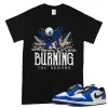 TeeVivo T-Shirt Match Air Jordan 1 Retro Low OG Game Royal Burning the ground – Air Jordan 1 Shirt, AJ1 Shirt
