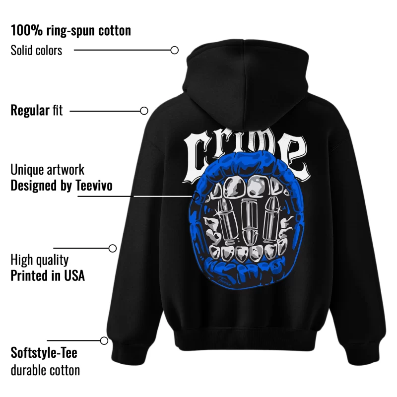 TeeVivo Hoodie Match Air Jordan 1 Retro Low OG Game Royal Crime – Air Jordan 1 Hoodie, AJ1 Hoodie
