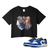 TeeVivo Crop Top Match Air Jordan 1 Retro Low OG Game Royal Gambling – Air Jordan 1 Crop Top, AJ1 Crop Top