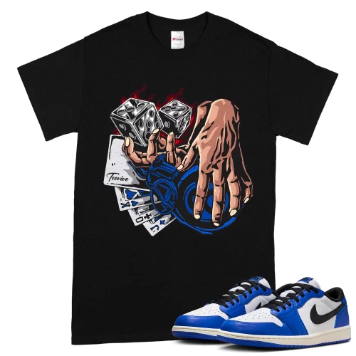 TeeVivo T-Shirt Match Air Jordan 1 Retro Low OG Game Royal Gambling – Air Jordan 1 Shirt, AJ1 Shirt