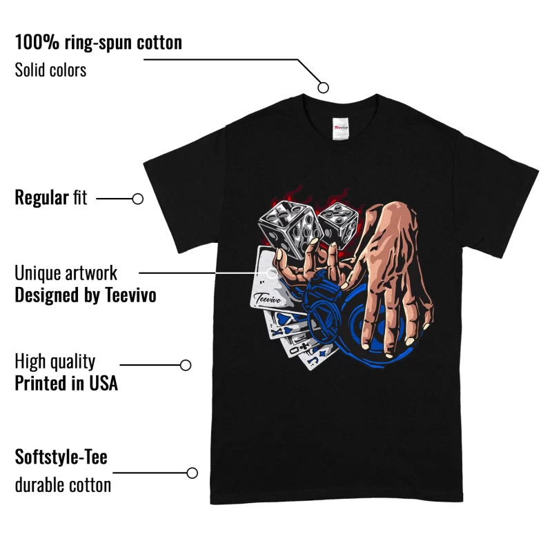 TeeVivo T-Shirt Match Air Jordan 1 Retro Low OG Game Royal Gambling – Air Jordan 1 Shirt, AJ1 Shirt