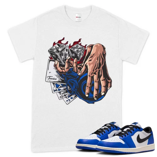 TeeVivo T-Shirt Match Air Jordan 1 Retro Low OG Game Royal Gambling – Air Jordan 1 Shirt, AJ1 Shirt