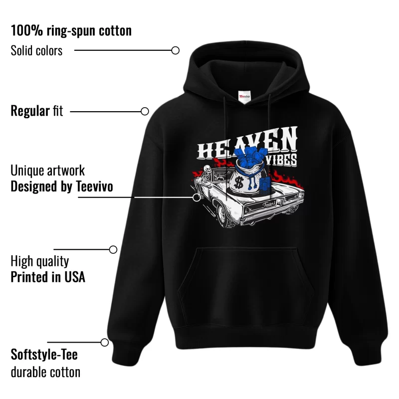 TeeVivo Hoodie Match Air Jordan 1 Retro Low OG Game Royal Heaven vibes – Air Jordan 1 Hoodie, AJ1 Hoodie