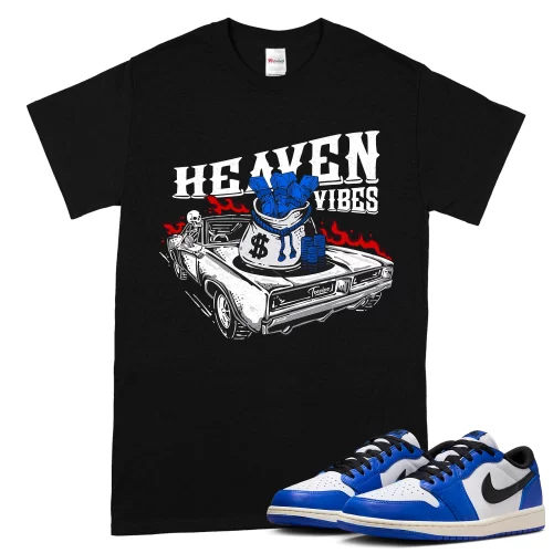 TeeVivo T-Shirt Match Air Jordan 1 Retro Low OG Game Royal Heaven vibes – Air Jordan 1 Shirt, AJ1 Shirt