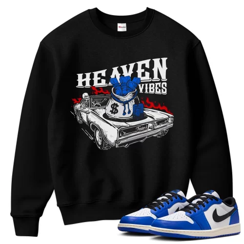 TeeVivo Sweatshirt Match Air Jordan 1 Retro Low OG Game Royal Heaven vibes – Air Jordan 1 Sweatshirt, AJ1 Sweatshirt