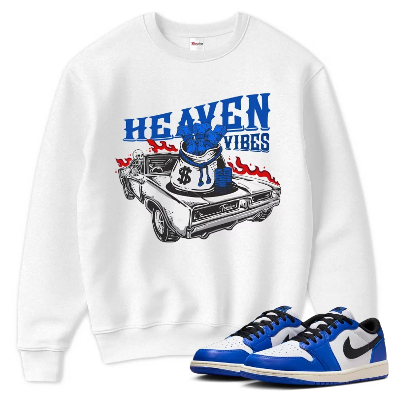 TeeVivo Sweatshirt Match Air Jordan 1 Retro Low OG Game Royal Heaven vibes – Air Jordan 1 Sweatshirt, AJ1 Sweatshirt
