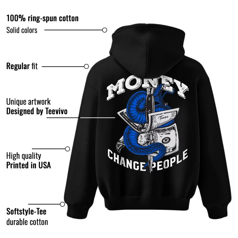 TeeVivo Hoodie Match Air Jordan 1 Retro Low OG Game Royal Money change people – Air Jordan 1 Hoodie, AJ1 Hoodie