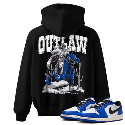 TeeVivo Hoodie Match Air Jordan 1 Retro Low OG Game Royal Outlaw – Air Jordan 1 Hoodie, AJ1 Hoodie