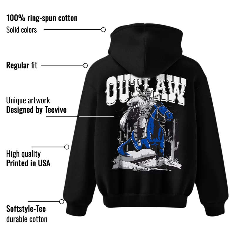 TeeVivo Hoodie Match Air Jordan 1 Retro Low OG Game Royal Outlaw – Air Jordan 1 Hoodie, AJ1 Hoodie