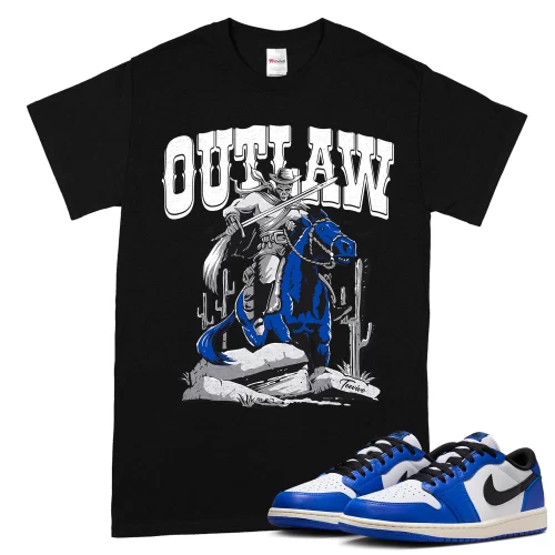 TeeVivo T-Shirt Match Air Jordan 1 Retro Low OG Game Royal Outlaw – Air Jordan 1 Shirt, AJ1 Shirt