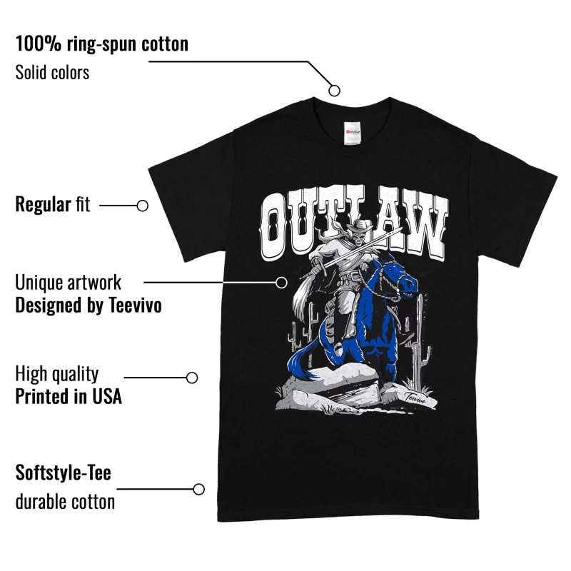 TeeVivo T-Shirt Match Air Jordan 1 Retro Low OG Game Royal Outlaw – Air Jordan 1 Shirt, AJ1 Shirt
