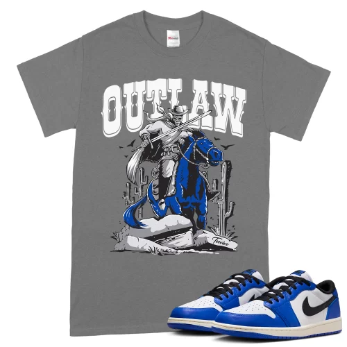 TeeVivo T-Shirt Match Air Jordan 1 Retro Low OG Game Royal Outlaw – Air Jordan 1 Shirt, AJ1 Shirt