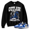 TeeVivo Sweatshirt Match Air Jordan 1 Retro Low OG Game Royal Outlaw – Air Jordan 1 Sweatshirt, AJ1 Sweatshirt