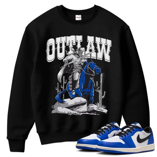 TeeVivo Sweatshirt Match Air Jordan 1 Retro Low OG Game Royal Outlaw – Air Jordan 1 Sweatshirt, AJ1 Sweatshirt