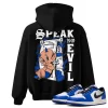 TeeVivo Hoodie Match Air Jordan 1 Retro Low OG Game Royal Speak no evil – Air Jordan 1 Hoodie, AJ1 Hoodie