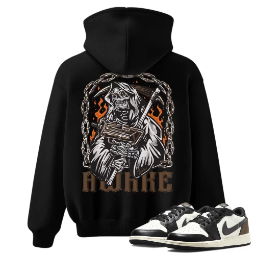 TeeVivo Hoodie Match Air Jordan 1 Retro Low OG Mocha Awake – Air Jordan 1 Hoodie, AJ1 Hoodie