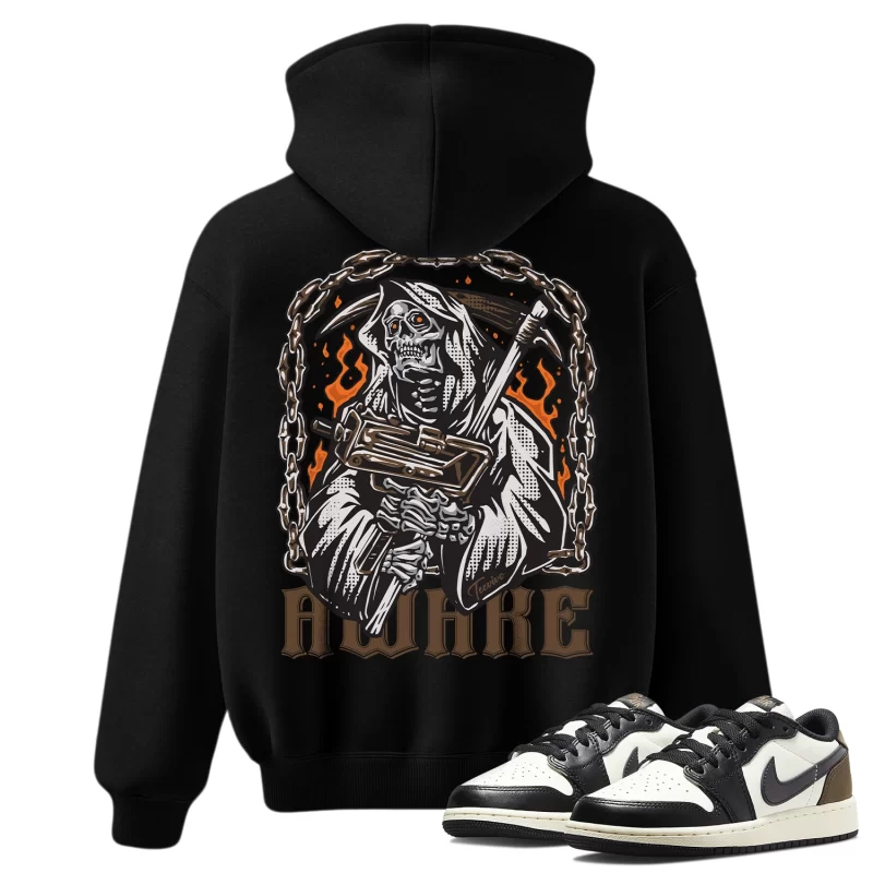 TeeVivo Hoodie Match Air Jordan 1 Retro Low OG Mocha Awake – Air Jordan 1 Hoodie, AJ1 Hoodie