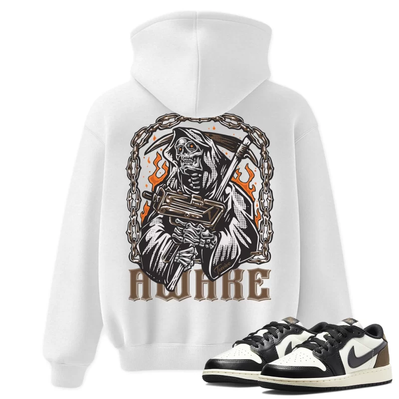 TeeVivo Hoodie Match Air Jordan 1 Retro Low OG Mocha Awake – Air Jordan 1 Hoodie, AJ1 Hoodie