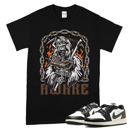 TeeVivo T-Shirt Match Air Jordan 1 Retro Low OG Mocha Awake – Air Jordan 1 Shirt, AJ1 Shirt