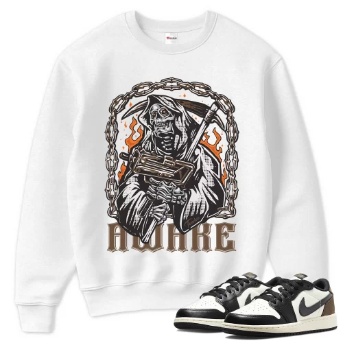 TeeVivo Sweatshirt Match Air Jordan 1 Retro Low OG Mocha Awake – Air Jordan 1 Sweatshirt, AJ1 Sweatshirt