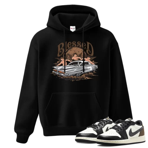 TeeVivo Hoodie Match Air Jordan 1 Retro Low OG Mocha Blessed – Air Jordan 1 Hoodie, AJ1 Hoodie