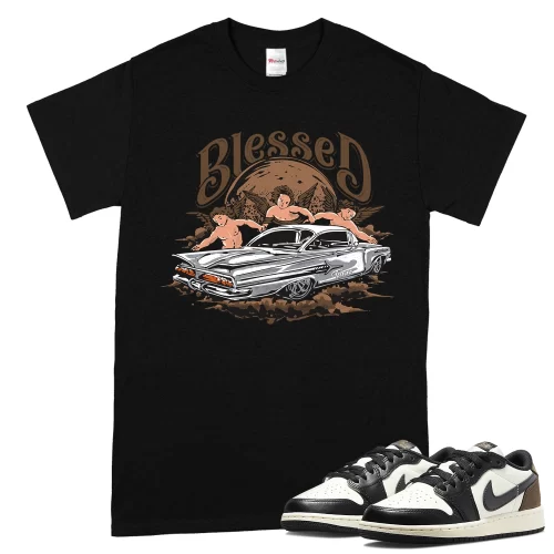 TeeVivo T-Shirt Match Air Jordan 1 Retro Low OG Mocha Blessed – Air Jordan 1 Shirt, AJ1 Shirt