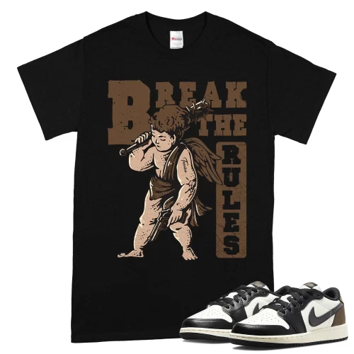TeeVivo T-Shirt Match Air Jordan 1 Retro Low OG Mocha Break the rules – Air Jordan 1 Shirt, AJ1 Shirt