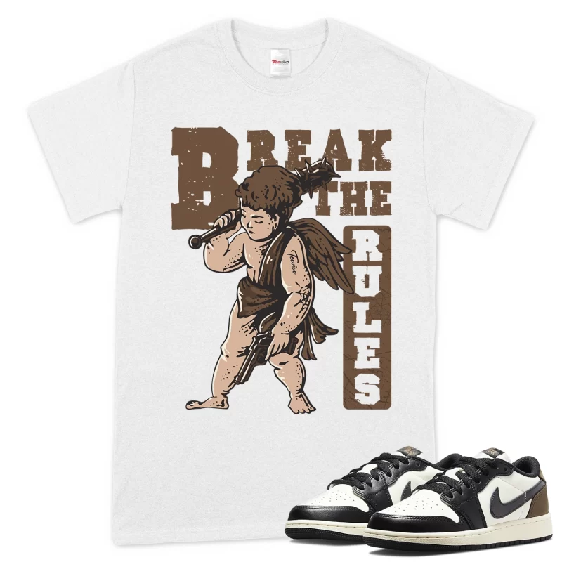 TeeVivo T-Shirt Match Air Jordan 1 Retro Low OG Mocha Break the rules – Air Jordan 1 Shirt, AJ1 Shirt