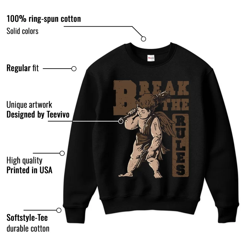 TeeVivo Sweatshirt Match Air Jordan 1 Retro Low OG Mocha Break the rules – Air Jordan 1 Sweatshirt, AJ1 Sweatshirt