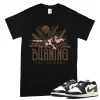 TeeVivo T-Shirt Match Air Jordan 1 Retro Low OG Mocha Burning the ground – Air Jordan 1 Shirt, AJ1 Shirt