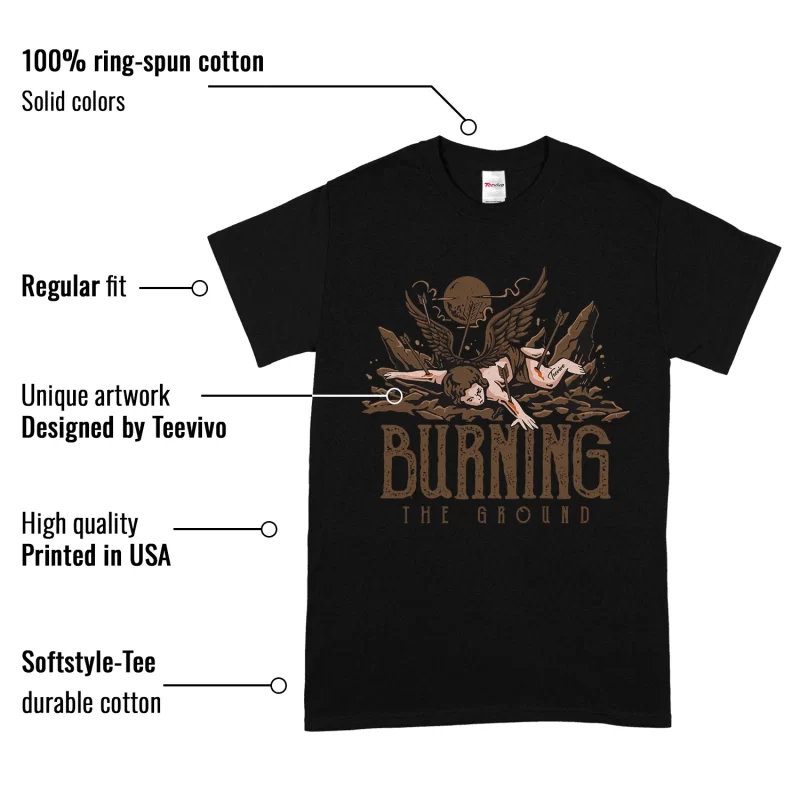 TeeVivo T-Shirt Match Air Jordan 1 Retro Low OG Mocha Burning the ground – Air Jordan 1 Shirt, AJ1 Shirt