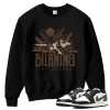 TeeVivo Sweatshirt Match Air Jordan 1 Retro Low OG Mocha Burning the ground – Air Jordan 1 Sweatshirt, AJ1 Sweatshirt