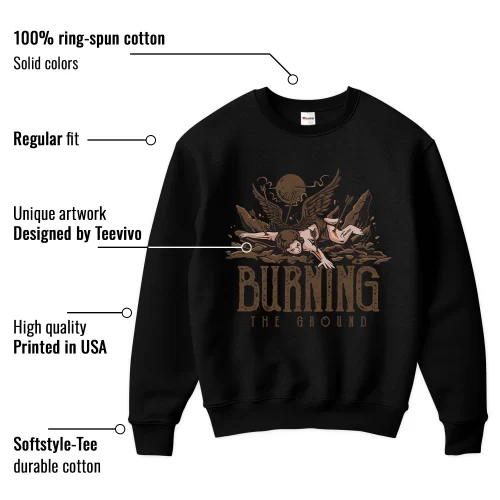 TeeVivo Sweatshirt Match Air Jordan 1 Retro Low OG Mocha Burning the ground – Air Jordan 1 Sweatshirt, AJ1 Sweatshirt