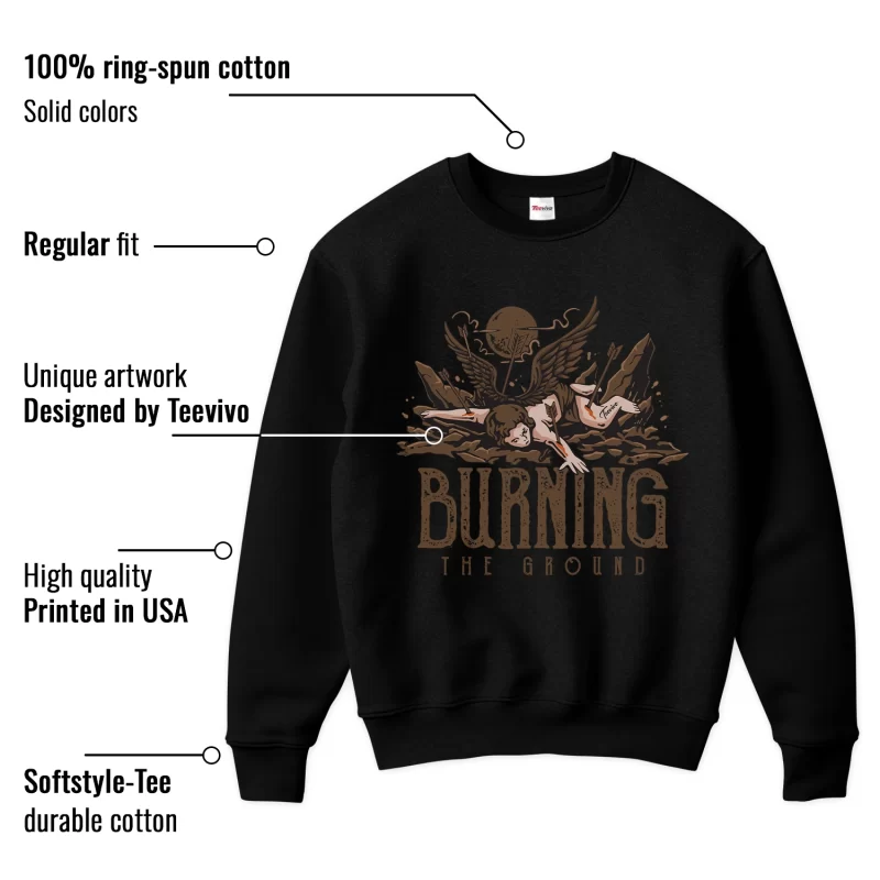 TeeVivo Sweatshirt Match Air Jordan 1 Retro Low OG Mocha Burning the ground – Air Jordan 1 Sweatshirt, AJ1 Sweatshirt
