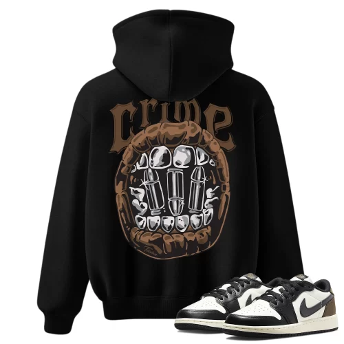 TeeVivo Hoodie Match Air Jordan 1 Retro Low OG Mocha Crime – Air Jordan 1 Hoodie, AJ1 Hoodie